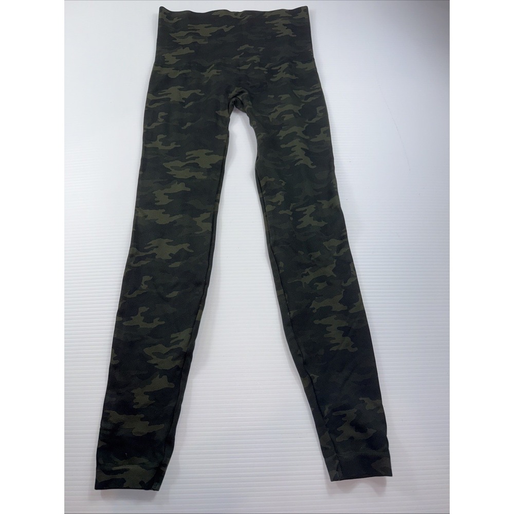 Spanx Seamless Leggings Green Camo Size L